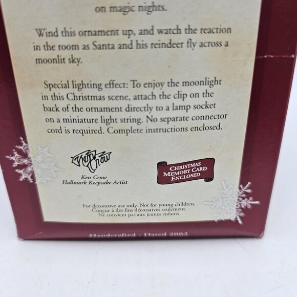 Vintage Hallmark A Time To Believe Christmas Tree Ornament Windup Movement 2002 - Picture 12 of 14